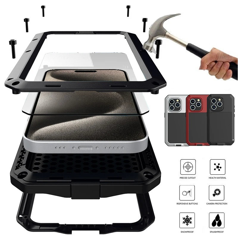 Heavy Duty 360 Full Body Protective Case - حافظة لهاتف آيفون 16e 15 14