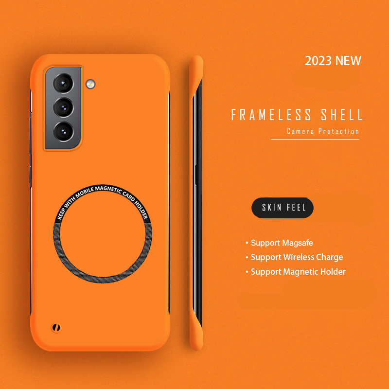 Ultra Thin Frameless Phone Cover - حافظة هاتف مغناطيسية صلبة بدون إطار