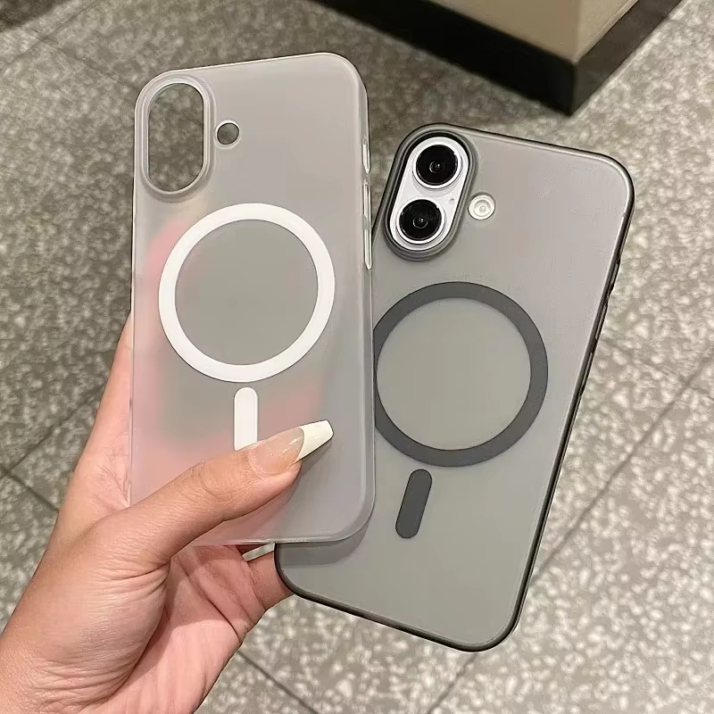 Clear Shockproof Bumper Case - غطاء شفاف مطفي متوافق مع MagSafe