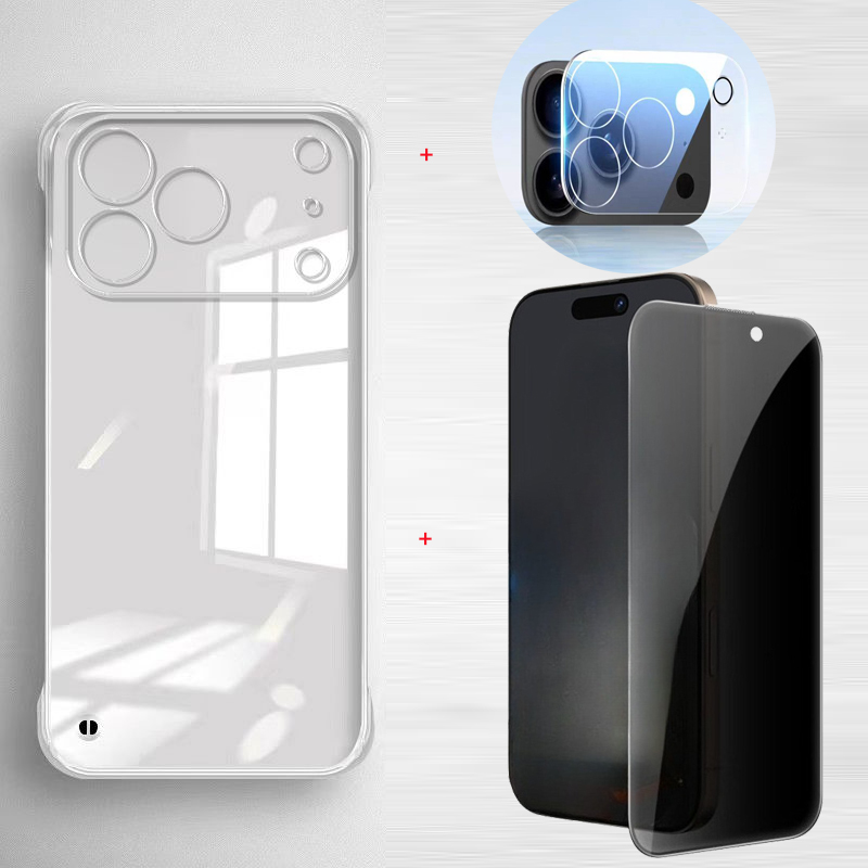 Anti Spy Privacy Glass Case - واقيات شاشة للخصوصية لهاتف آيفون 17