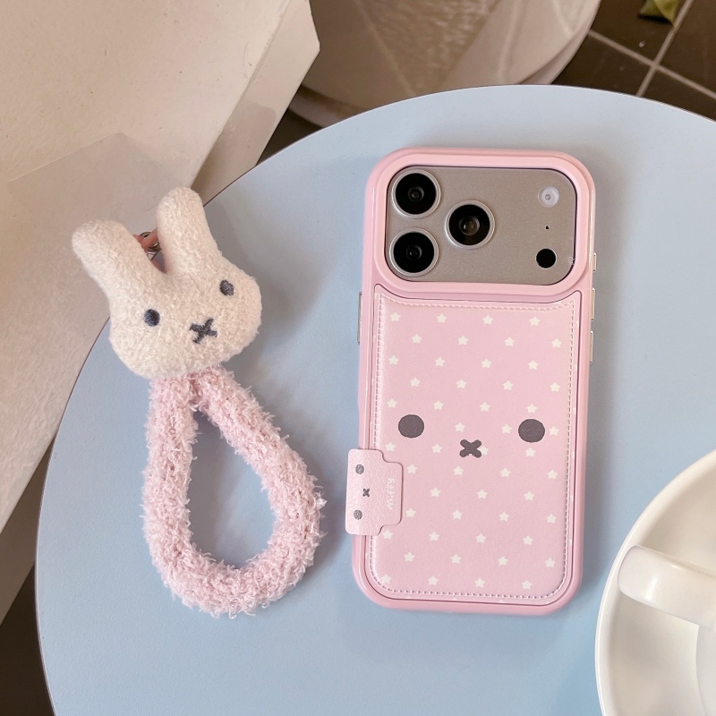 Cute Cartoon Wrist Strap Silicone Case - غطاء هاتف جلدي مضاد للسقوط بتصميم