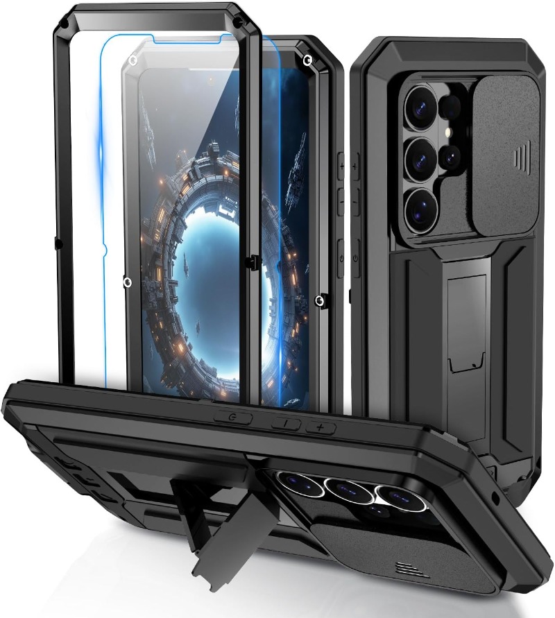 Heavy Duty 360 Full Body Protective Case - غطاء حماية معدني متين لهواتف سامسونج