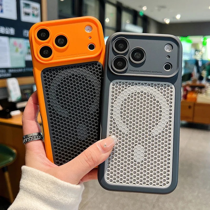 Heat Dissipation Mesh Breathable Case - غطاء هاتف مغناطيسي شبكي لتبديد الحرارة