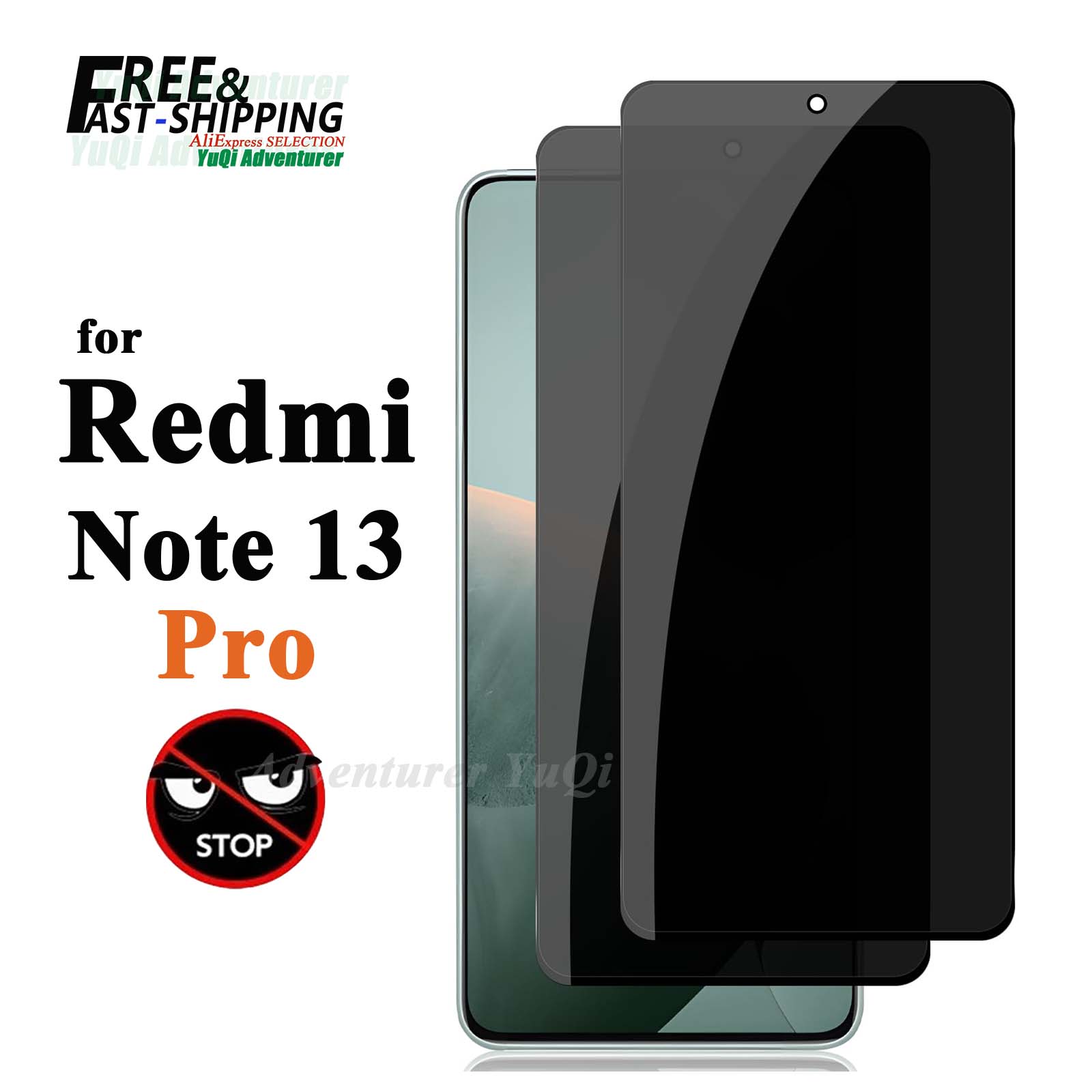 Anti Spy Privacy Glass Case - واقي شاشة مضاد للتجسس لهاتف Redmi