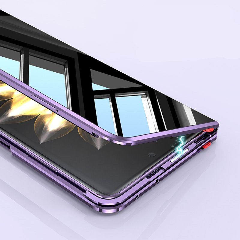 Metal Bumper Aluminum Frame Case - ل Honor Magic V2 MagicV2 المضادة