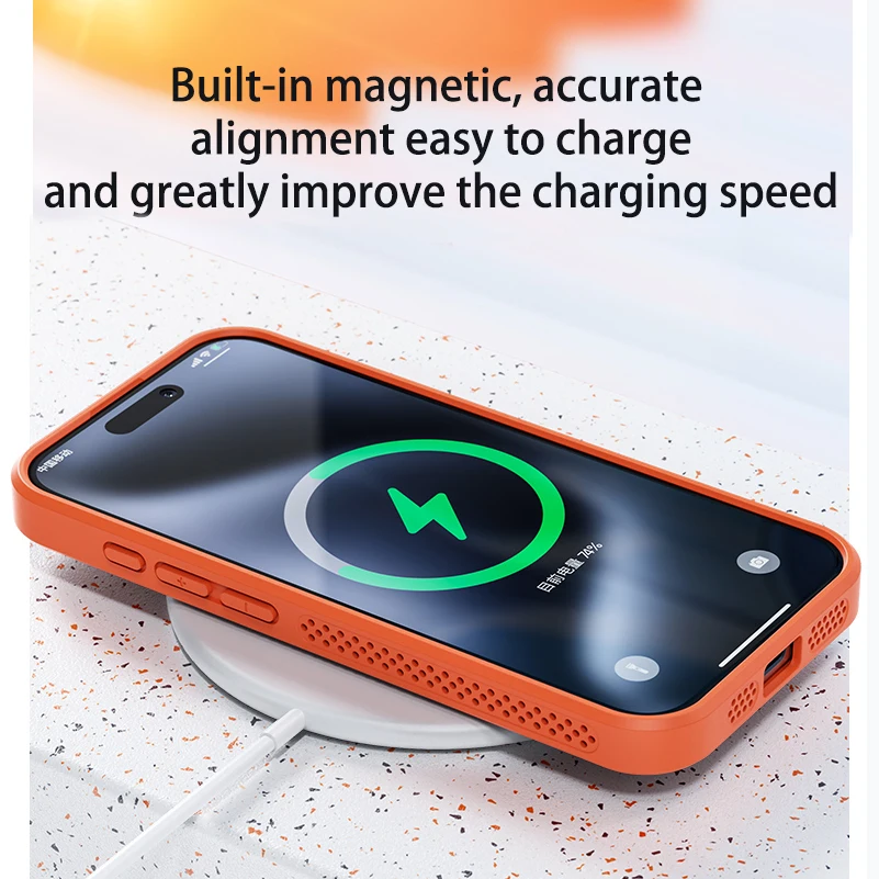 Heat Dissipation Mesh Breathable Case - تبريد تبديد الحرارة ل Magsafe المغناطيسي