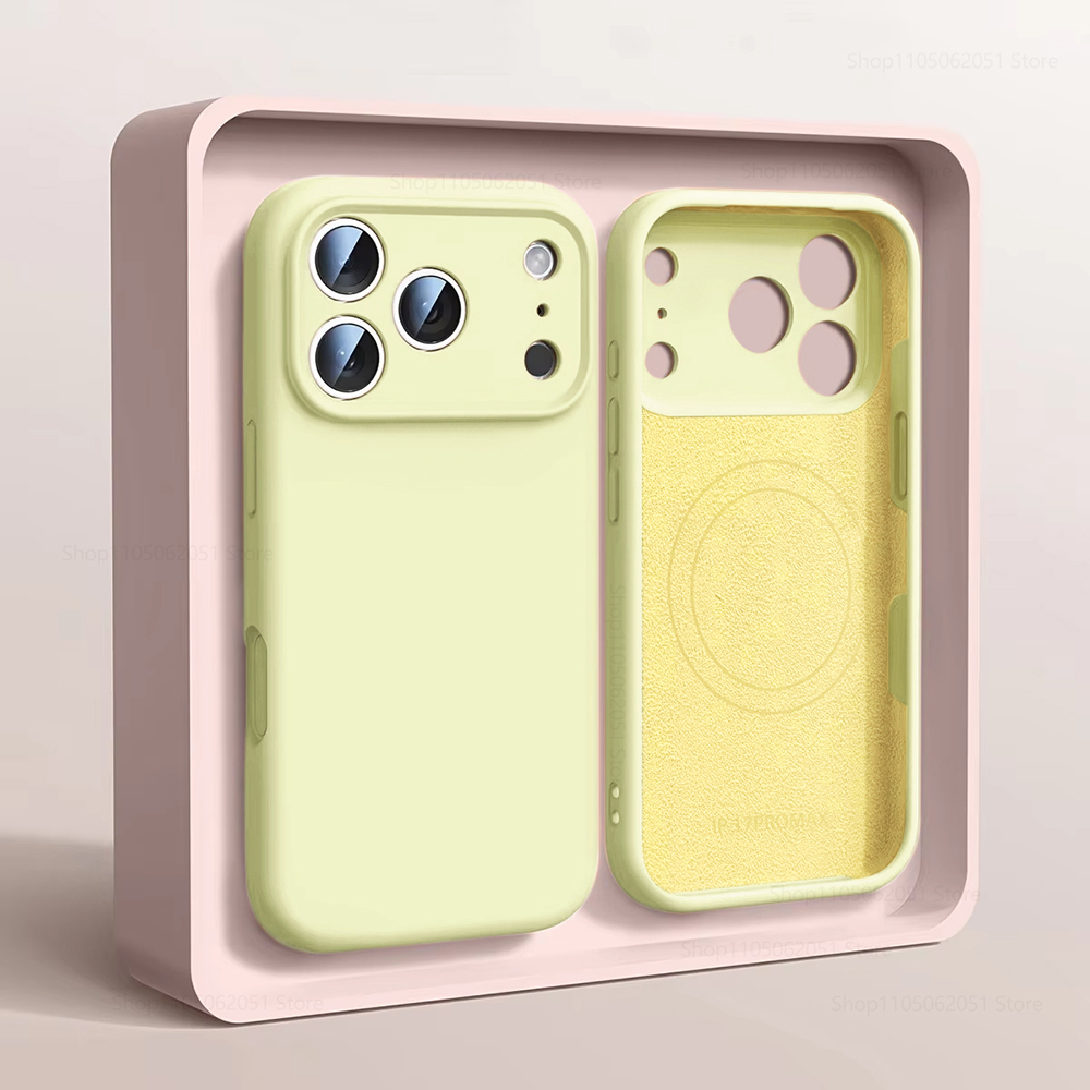 Liquid Silicone Magnetic Phone Case - غطاء هاتف مغناطيسي متوافق مع MagSafe