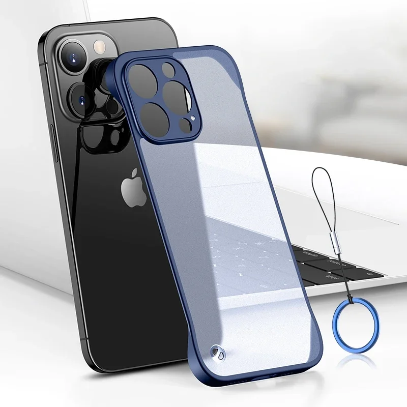 Ultra Thin Frameless Phone Cover - آيفون 16 15 14 برو ماكس