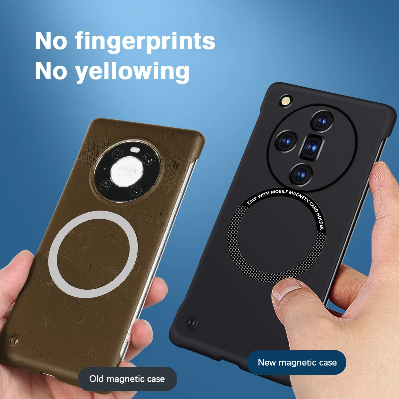 Ultra Thin Frameless Phone Cover - حافظات هاتف شحن لاسلكي مغناطيسي رفيع