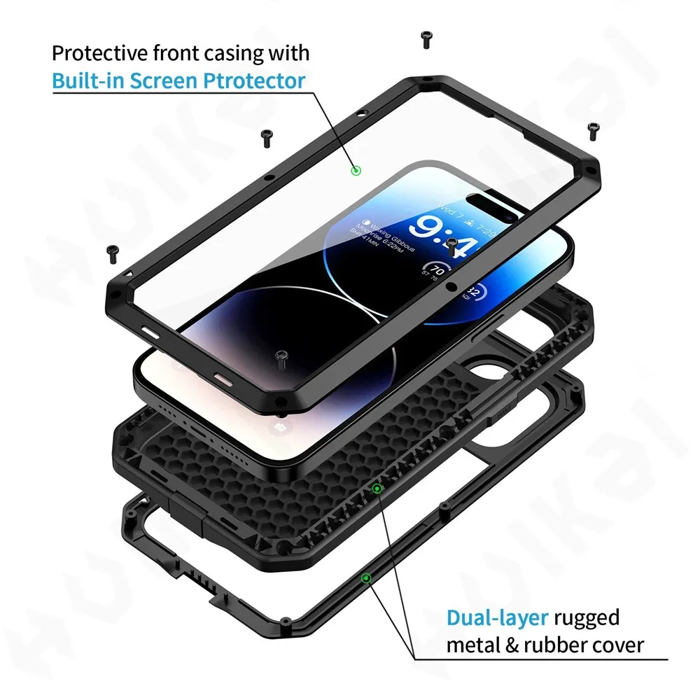 حافظة لهاتف آيفون 16e 15 14 13 - مراجعة Heavy Duty 360 Full Body Protective Case وسعره
