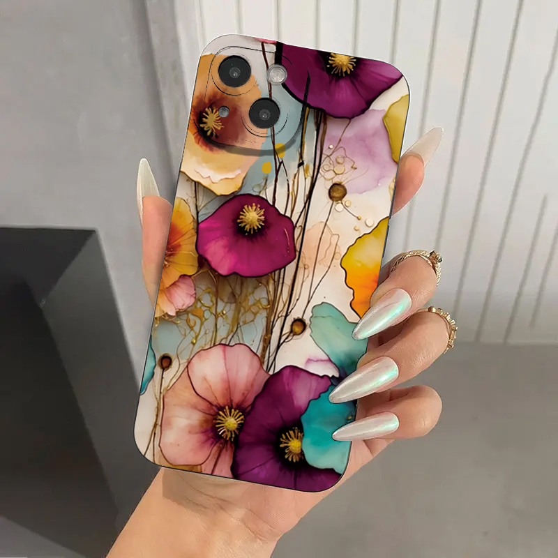 خمر الأزهار نمط لينة بولي TPU  - مراجعة Vintage Floral Pattern Soft Case وسعره