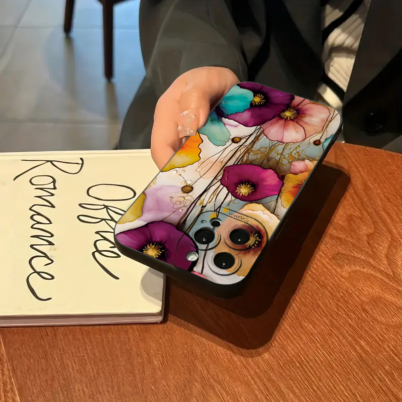 خمر الأزهار نمط لينة بولي TPU  - مراجعة Vintage Floral Pattern Soft Case وسعره