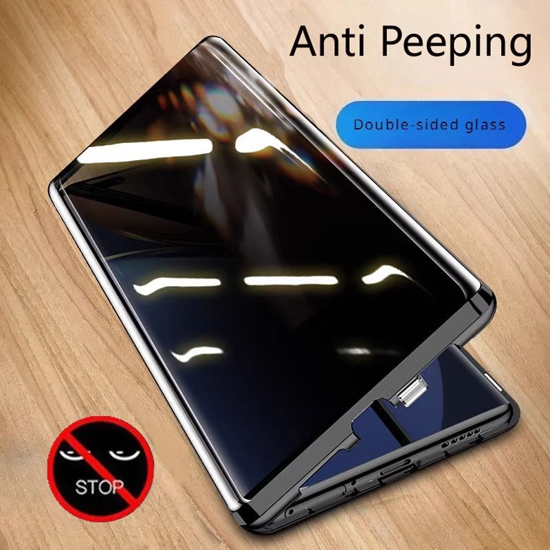 حافظة هاتف معدنية زجاجية مزدوج - مراجعة Anti Spy Privacy Glass Case وسعره