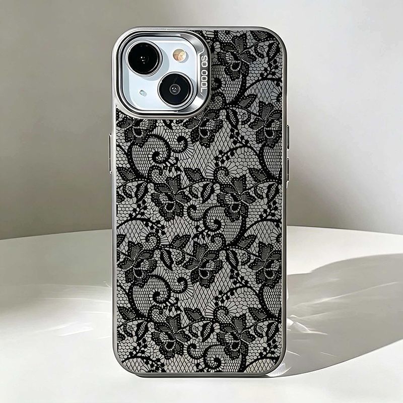 جراب هاتف أنيق بنمط دانتيل أسو - مراجعة Vintage Floral Pattern Soft Case وسعره
