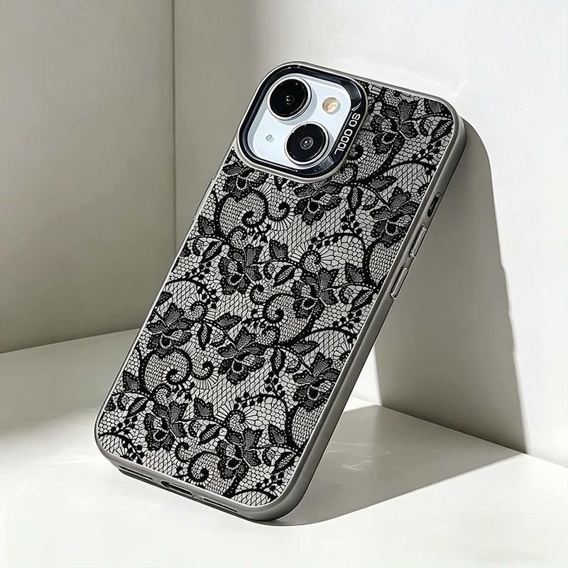 جراب هاتف أنيق بنمط دانتيل أسو - مراجعة Vintage Floral Pattern Soft Case وسعره