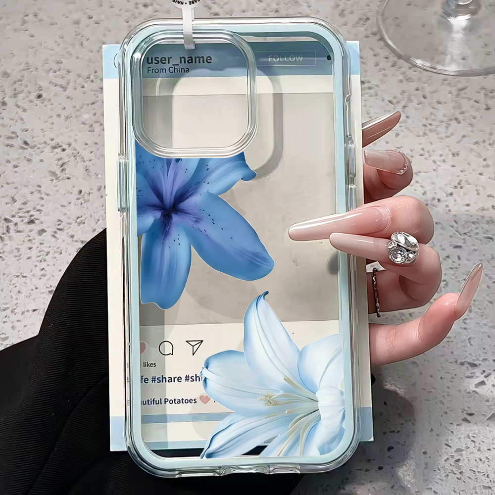 غطاء هاتف شفاف بتصميم زهرة الز - مراجعة Clear Shockproof Bumper Case وسعره