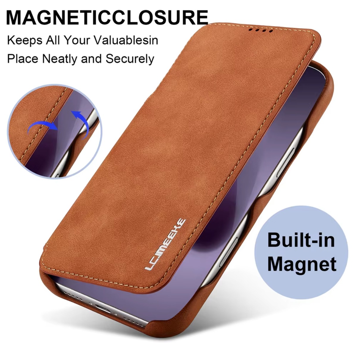 محفظة جلدية غطاء الوجه المغناط - مراجعة Leather Wallet Card Holder Phone Cover وسعره