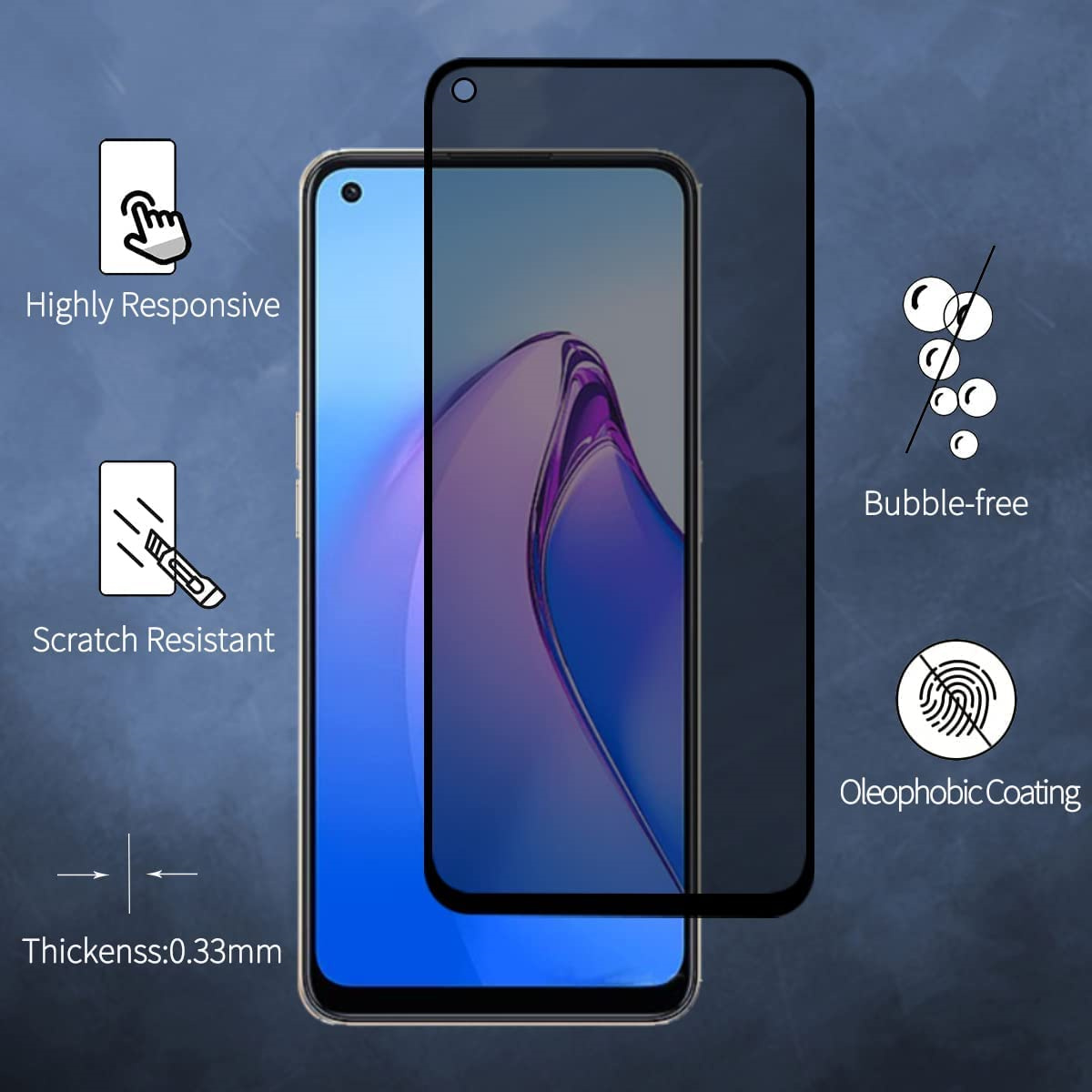 واقي شاشة مضاد للتجسس لـ OPPO  - مراجعة Anti Spy Privacy Glass Case وسعره
