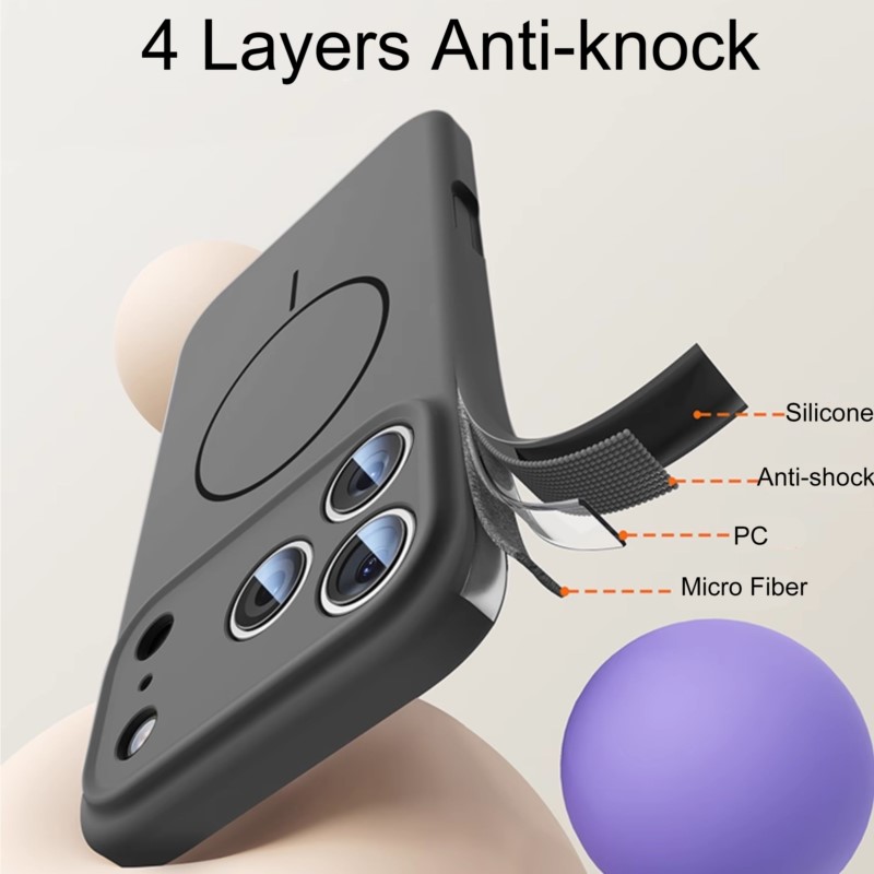 غطاء سيليكون سائل فاخر لهواتف  - مراجعة Liquid Silicone Magnetic Phone Case وسعره