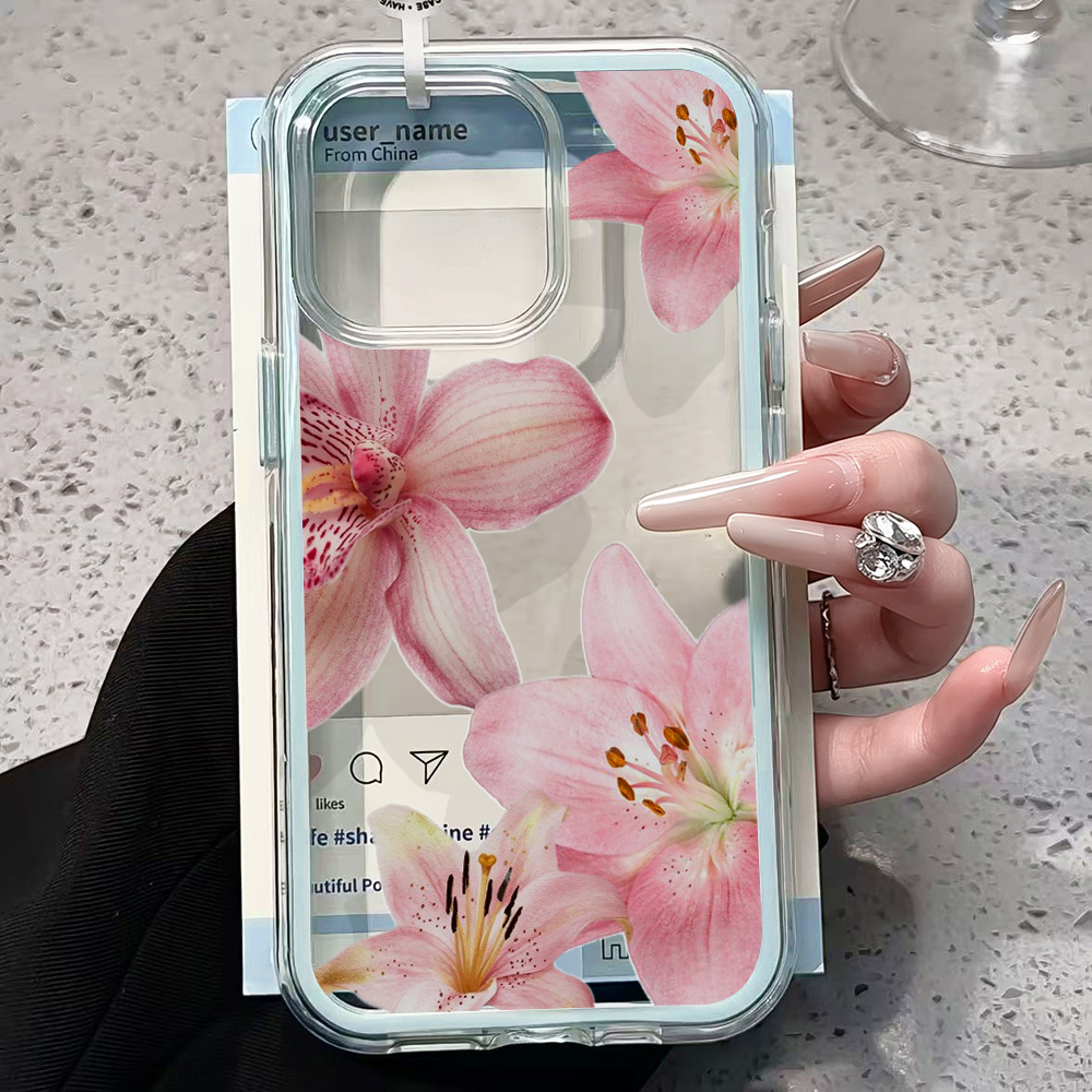 غطاء هاتف شفاف بتصميم زهرة الز - مراجعة Clear Shockproof Bumper Case وسعره