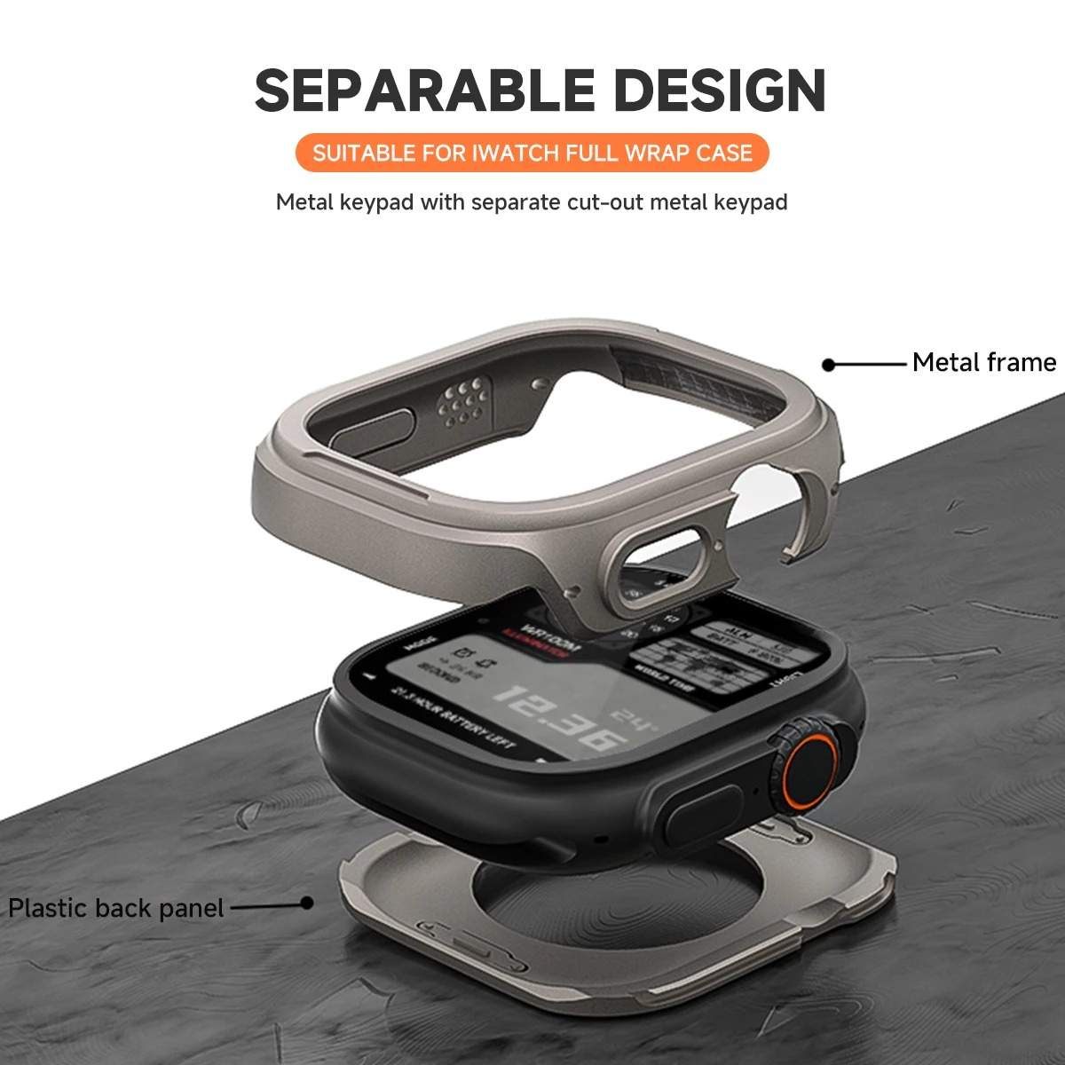 حافظة معدنية لساعة أبل 49 مللي - مراجعة Metal Bumper Aluminum Frame Case وسعره