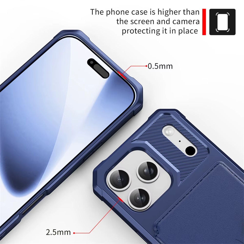 حافظة هاتف مع حامل بطاقات لآيف - مراجعة Leather Wallet Card Holder Phone Cover وسعره
