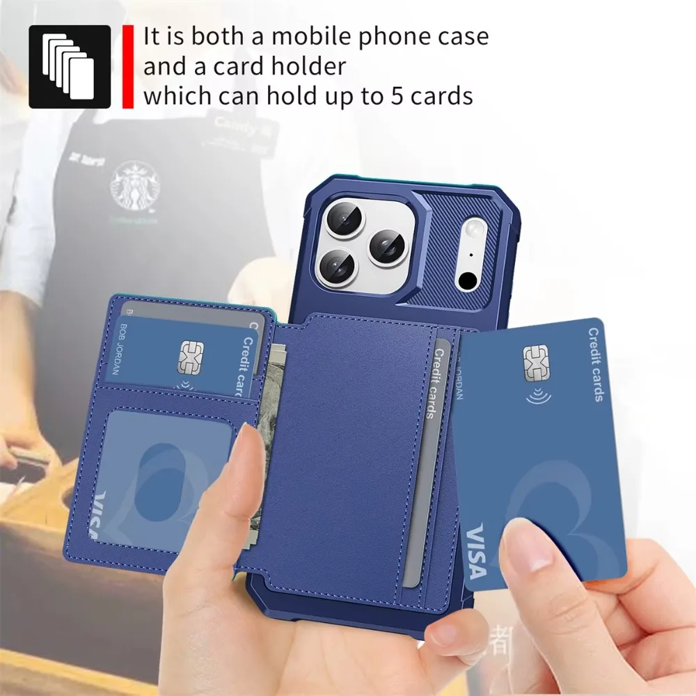 حافظة هاتف مع حامل بطاقات لآيف - مراجعة Leather Wallet Card Holder Phone Cover وسعره