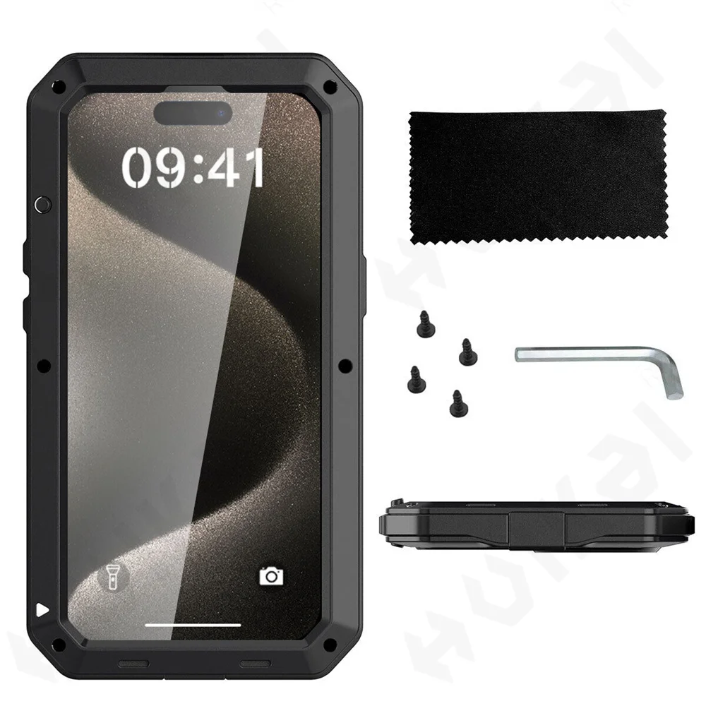 غطاء واقي مقاوم للصدمات معدني  - مراجعة Heavy Duty 360 Full Body Protective Case وسعره