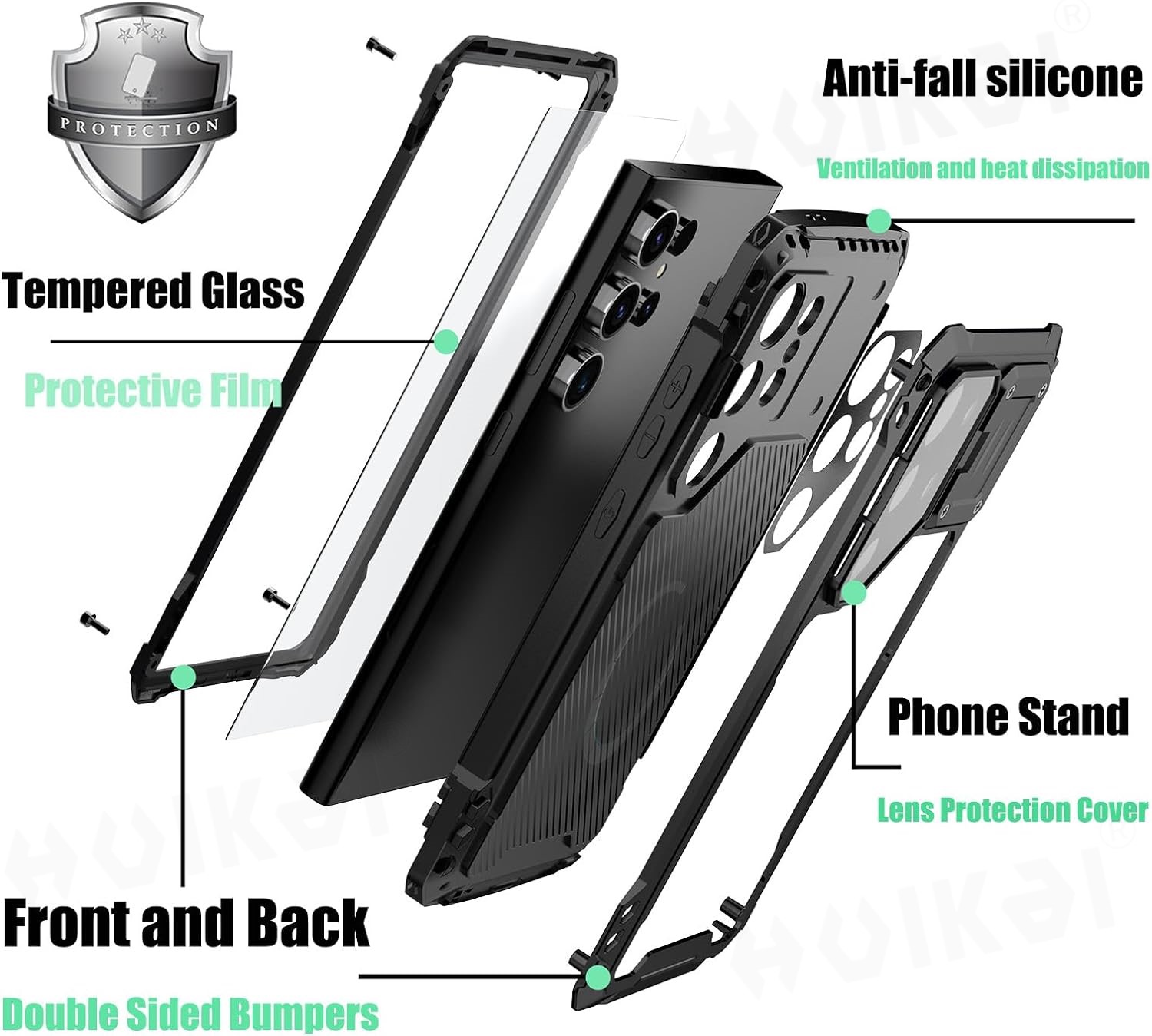 حافظة لهاتف سامسونج جالاكسي S2 - مراجعة Heavy Duty 360 Full Body Protective Case وسعره