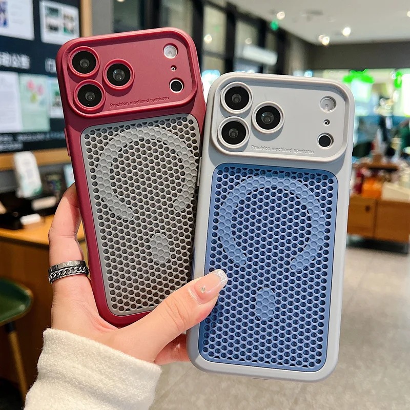 غطاء هاتف مغناطيسي شبكي لتبديد - مراجعة Heat Dissipation Mesh Breathable Case وسعره