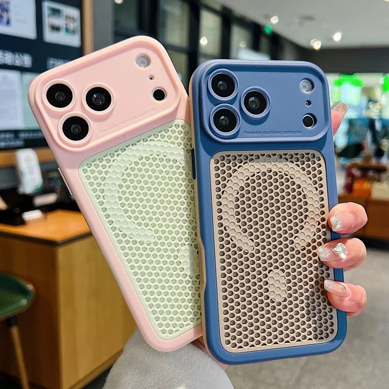 غطاء هاتف مغناطيسي شبكي لتبديد - مراجعة Heat Dissipation Mesh Breathable Case وسعره
