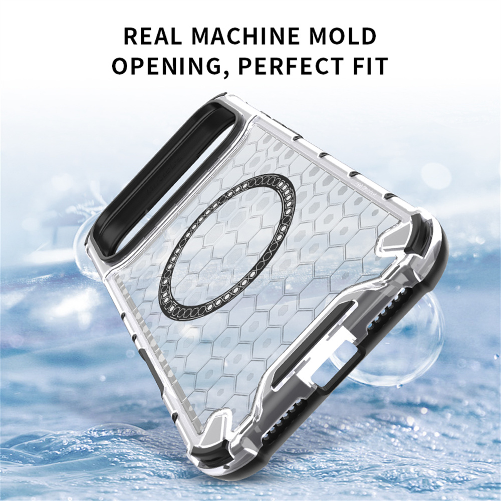 حافظة مغناطيسية فاخرة شفافة عل - مراجعة Clear Shockproof Bumper Case وسعره