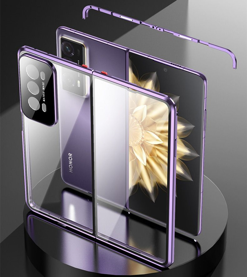 ل Honor Magic V2 MagicV2 المضا - مراجعة Metal Bumper Aluminum Frame Case وسعره