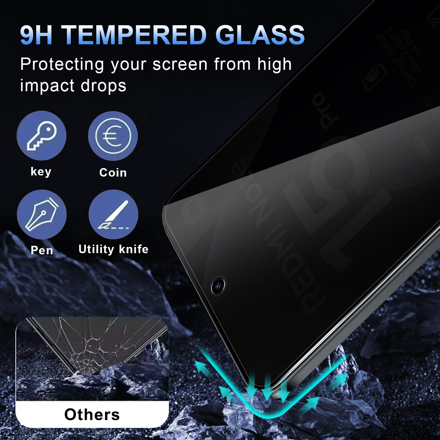 واقي شاشة مضاد للتجسس لهاتف Xi - مراجعة Anti Spy Privacy Glass Case وسعره