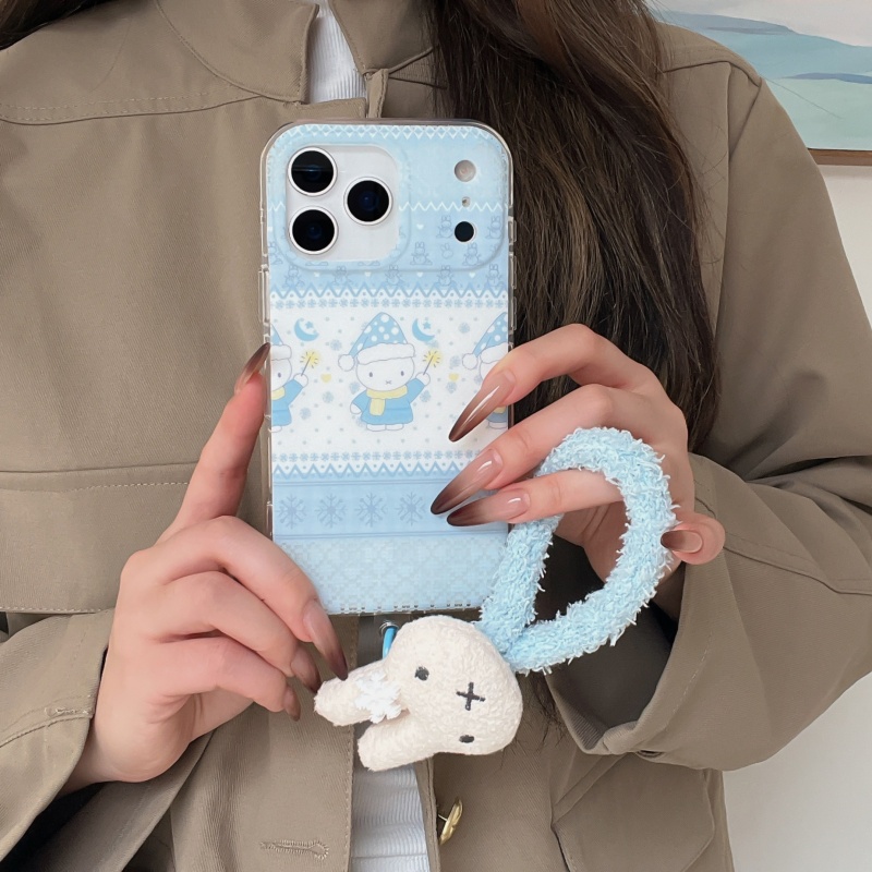 غطاء هاتف لطيف بتصميم ميفي ونق - مراجعة Cute Cartoon Wrist Strap Silicone Case وسعره