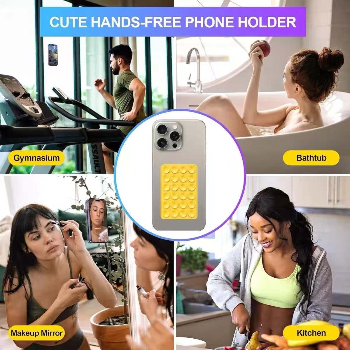 حامل هاتف سيليكون بكوب شفط مرب - مراجعة Phone Cases وسعره