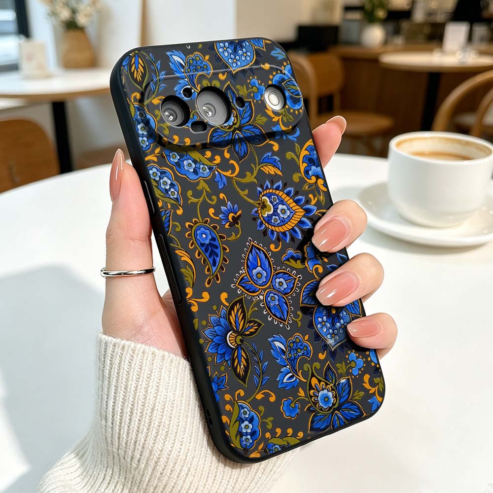 غطاء سيليكون بتصميم عتيق ونقشة - مراجعة Vintage Floral Pattern Soft Case وسعره