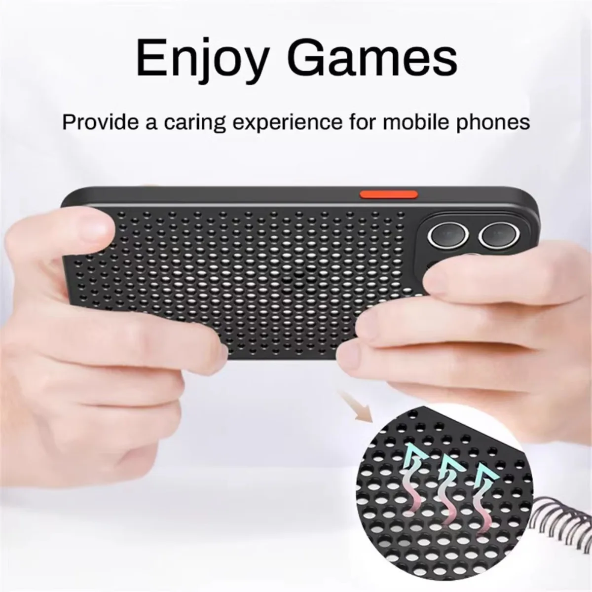 جراب هاتف تبريد بتشتيت الحرارة - مراجعة Heat Dissipation Mesh Breathable Case وسعره