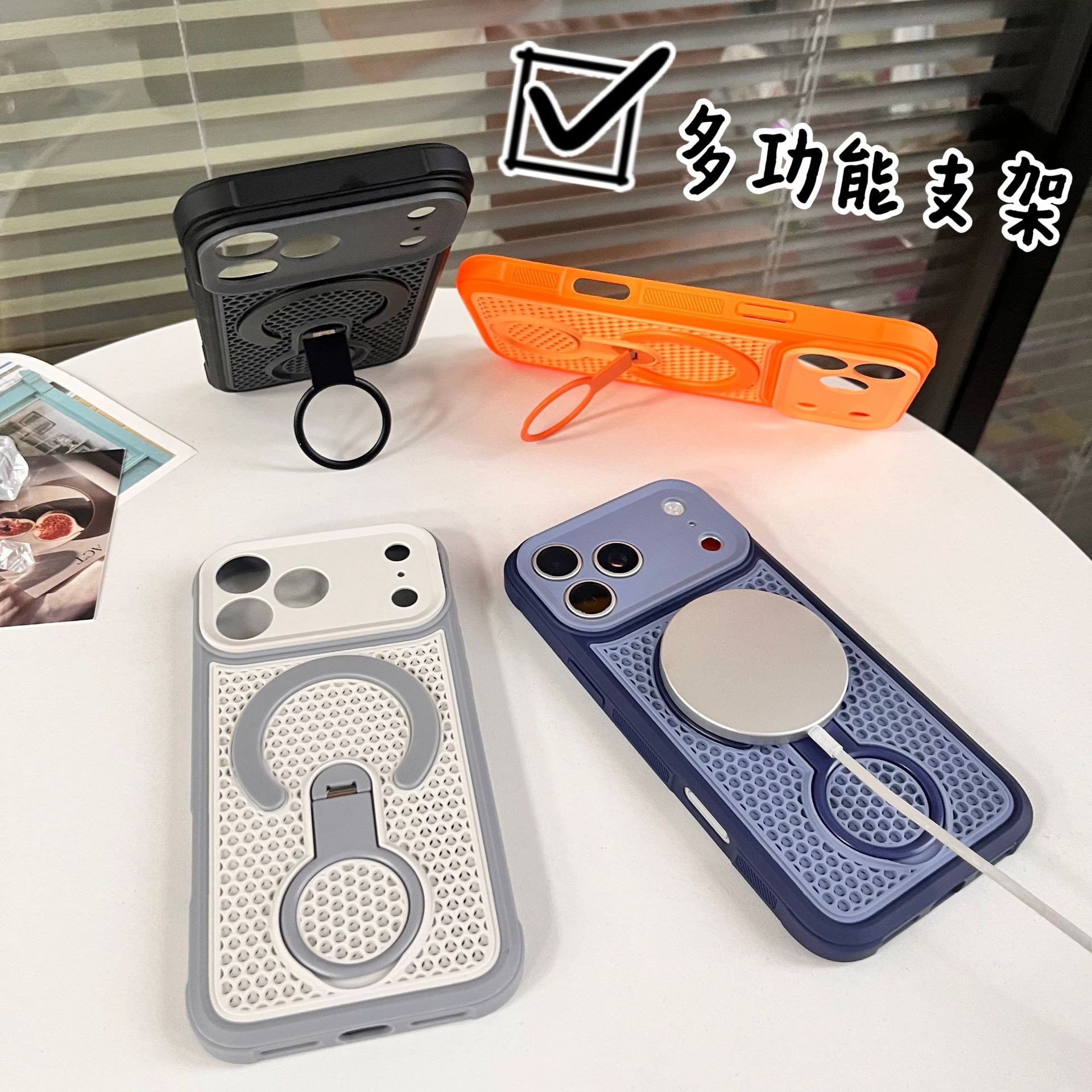 360 °   جراب هاتف مغناطيسي بفت - مراجعة Heat Dissipation Mesh Breathable Case وسعره