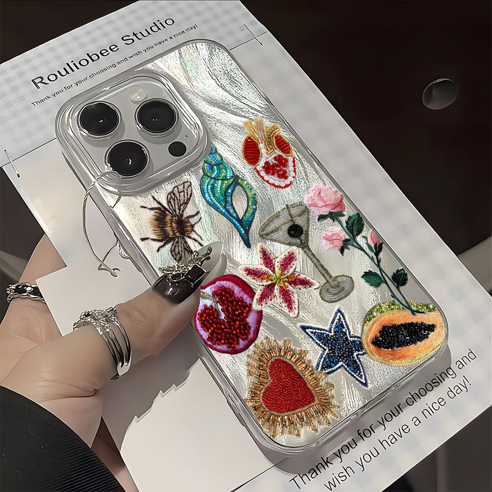 غطاء هاتف بنمط زهور عتيق لآيفو - مراجعة Vintage Floral Pattern Soft Case وسعره